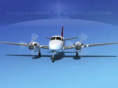 Beechcraft King Air C100 V07 3D model