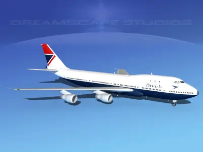 Boeing 747-100 British Airways 1 3D model