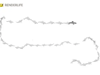 Dolphin with animation 3D model