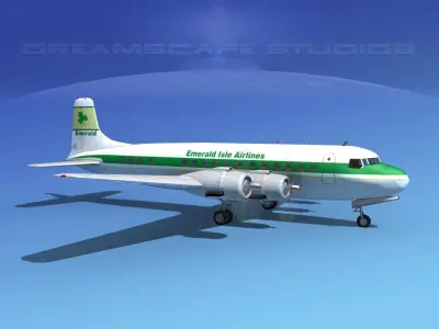 Douglas DC-6 Emerald Isle Airlines 3D model