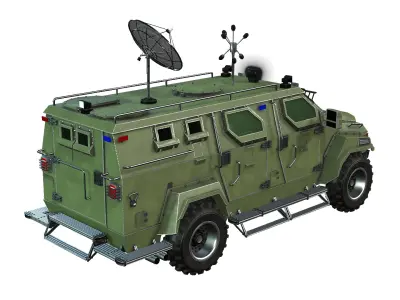 Armored Truck Low-poly 3D model