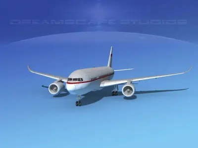 Airbus A350-800 Corporate 2 3D model