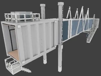 Airport Jetway Free low-poly 3D model