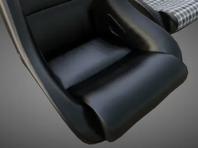 Car Seat GTS Classic Vallelunga Low-poly 3D model