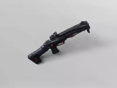 Futuristic Tactical Assault Rifle 3D Model 3D model