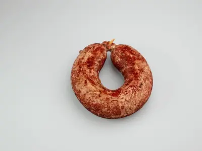 Raw Pork Blood Sausage Low-poly 3D model