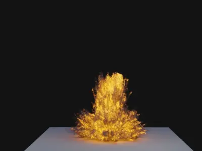 Dirt Explosion Simulation Smoke OpenVDB Low-poly 3D model