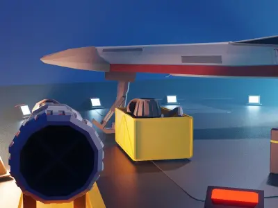 Cartoon X-Wing 3D model