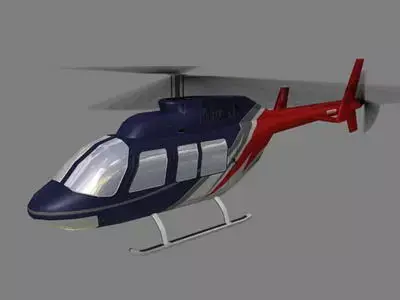Jet Ranger V5 Helicopter Low-poly 3D model