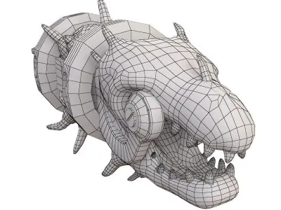 Weapons game ready assault rifle Low-poly 3D model