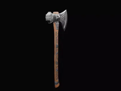 Viking Axe 3D Model Low-poly 3D model