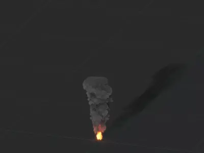 3D Fire and Smoke Animation 3D model