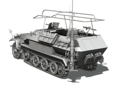 SDKFZ 251 3 - Ausf B - Communications Vehicle 3D model