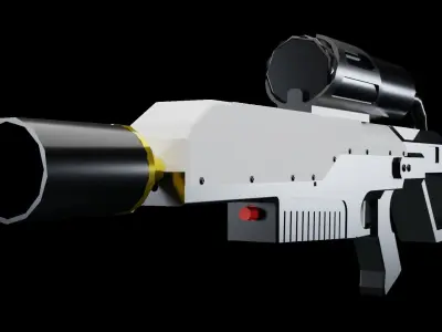 Flamethrower Low-poly 3D model