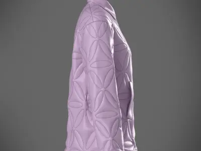 Quilted jacket women 3d model character clothes 3D model