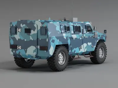 Military vehicles dongfneg CSK-182 Mengshi three generation 3D model