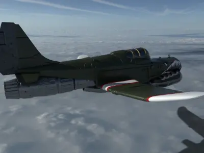 Warplane fighter jet 3D model