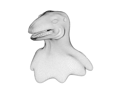 Drack chocolate dinosaur head 3D model