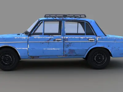 VAZ 2106 Base and Wheels FREE Free 3D model