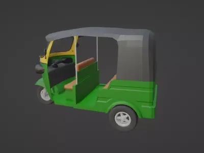 Auto Rickshaw Low-poly 3D model purchase