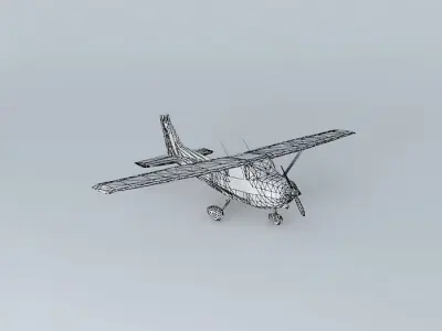 Template Cessna 152 Free 3D model