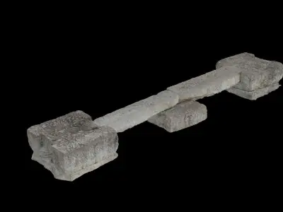 Korean Traditional Floor Stone 3D model