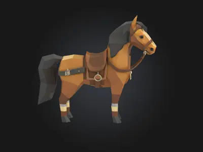 Polygonal Pony  Low-Poly Charm with High-Quality Whimsy 3D model
