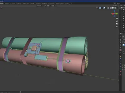 Bomb clock PipeBomb 3D Model Low Poly Free low-poly 3D model