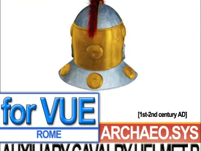 Ancient Rome Auxiliary Cavalry Helmet B 3D model
