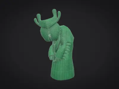 character design is based on Thai ghost bird Low-poly 3D model