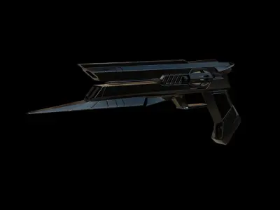 Sci-fi Futuristic blaster GUN Free 3D model