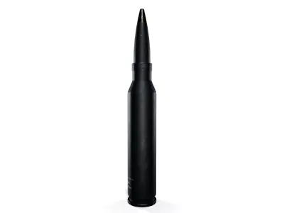 Sci-Fi 50 Caliber Bullet 01 - PBR Game Ready Low-poly 3D model