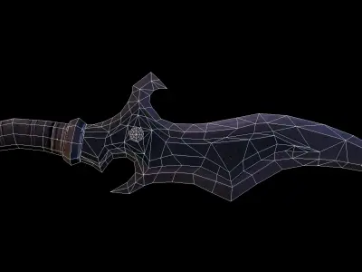 Dagger sword Low-poly 3D model