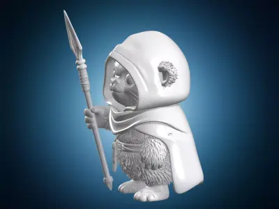 Ewok Warrior 3D Print Model 3D print model