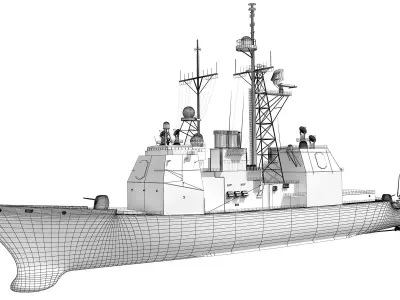 USS Port Royal Missile Cruiser 3D model