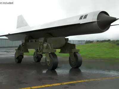 Strategic Recon Drone on Transport Cart 3D model