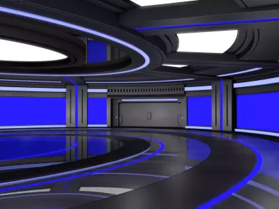 Sci Fi Room Interior 3D model get