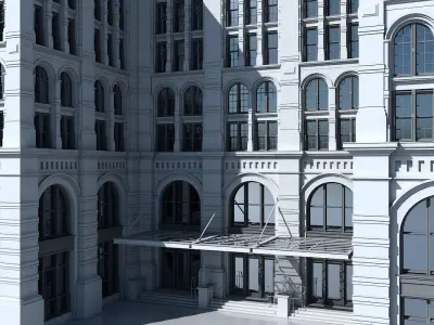 Commercial Building Facade 21 3D model