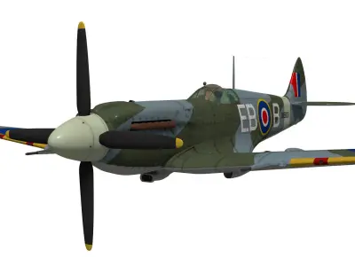 Supermarine Spitfire Mk-XII 3D model