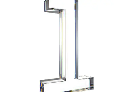 number1 glass number one 3D model