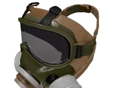 Realistic Military Gas Mask 3D Model 3D model