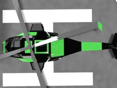 Low Poly Helicopter Low-poly 3D model