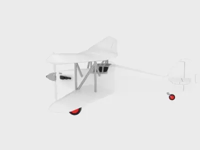 Hurricane Biplane12 3D model