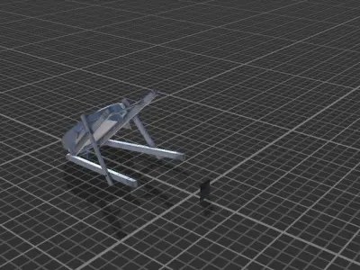 Archery Target Low-poly 3D model