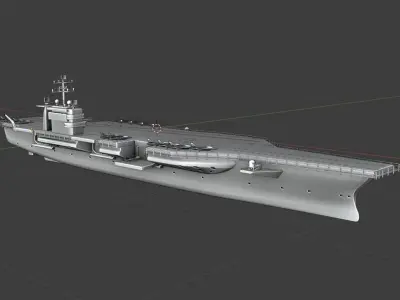 Aircraft Carrier Low-poly 3D model