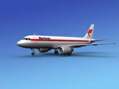 Airbus A320 Martinair 3D model