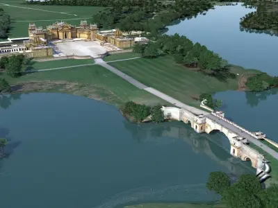 Blenheim Palace Low-poly 3D model