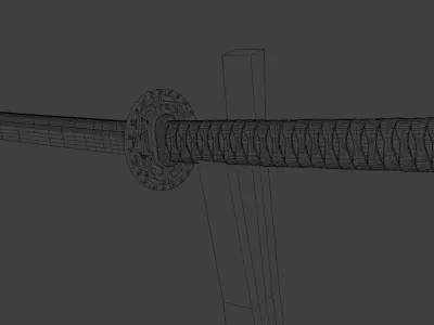 Japanese katana 3D model