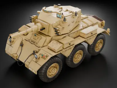 Tank - FV601 Low-poly 3D model