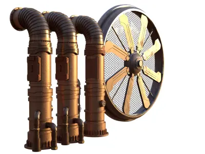 Industrial parts 3D model